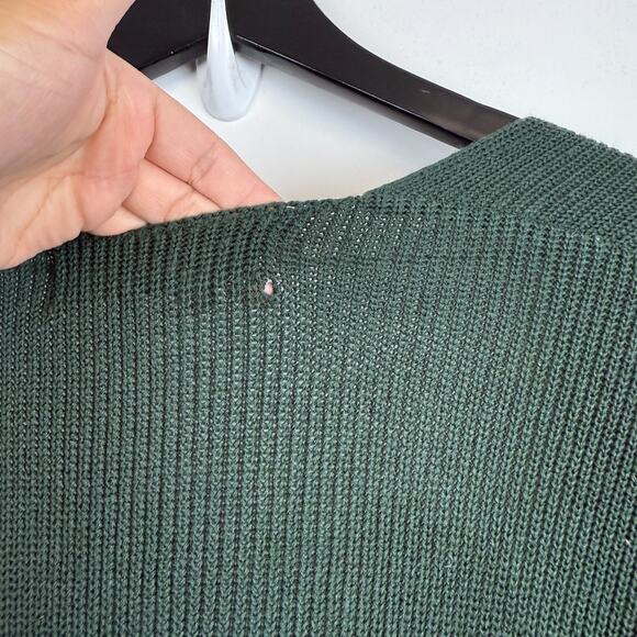 Free People Beach Long Duster Knit Cardigan Sweater Green - M - Picture 8 of 10